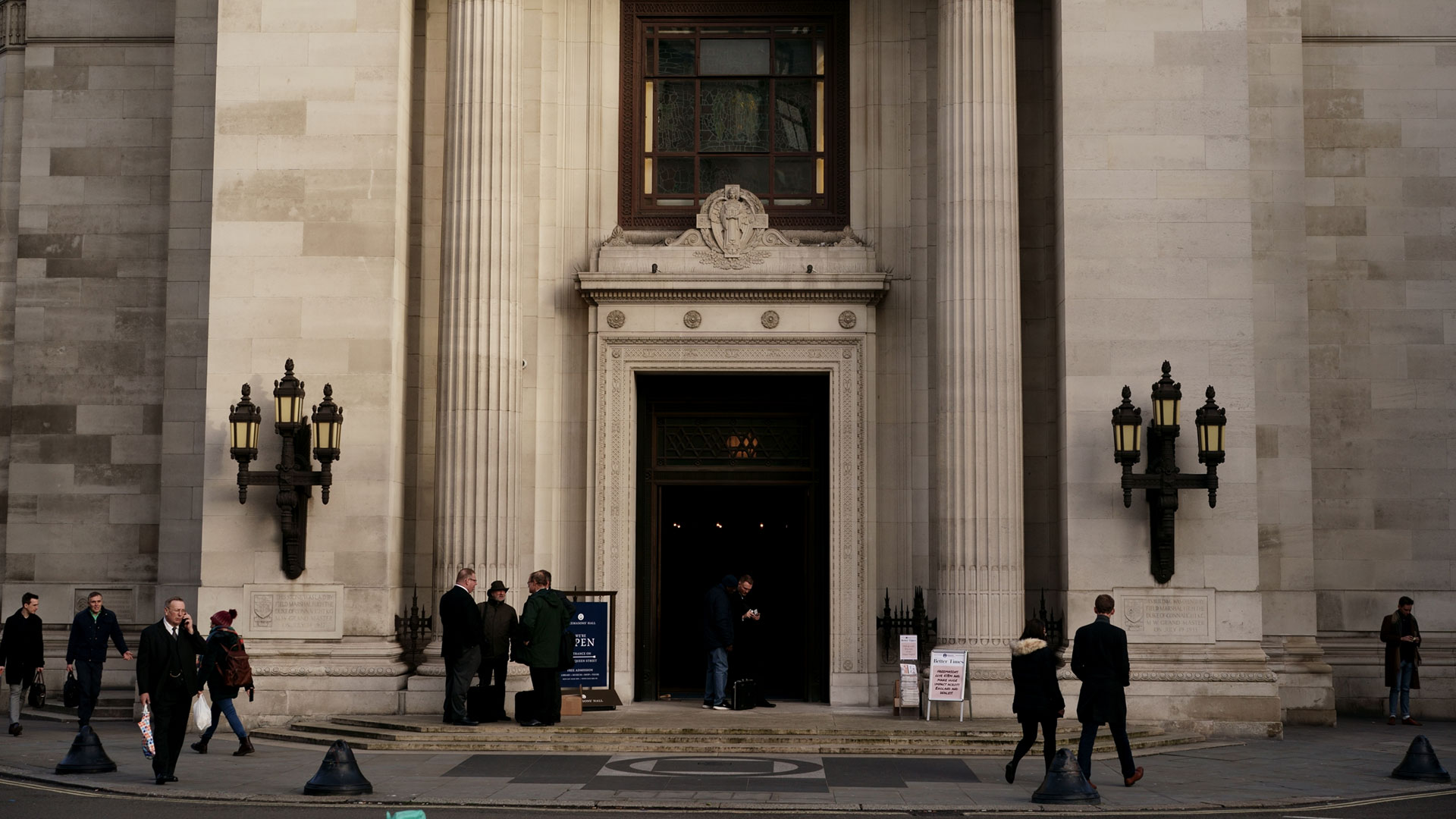 Entrance to Freemasons Hall, Great Queen Street, London WC2